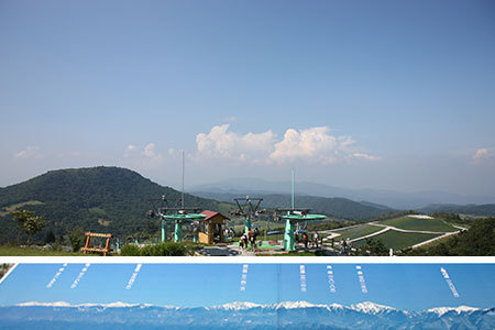 茶臼山高原山頂からの眺め