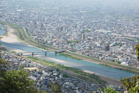 岐阜城からの眺め長良川