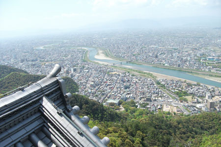 岐阜城からの眺め岐阜の町