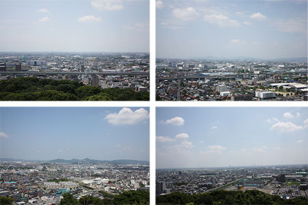 小牧城から見る濃尾平野