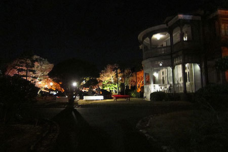 明治村の紅葉ライトアップ